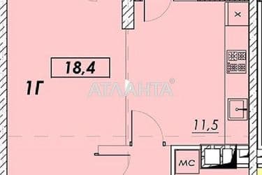 1-room apartment apartment by the address st. Prokhorovskaya Khvorostina (area 40,6 m²) - Atlanta.ua - photo 7