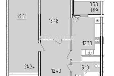2-кімнатна квартира за адресою вул. Краснова (площа 69,5 м²) - Atlanta.ua - фото 10