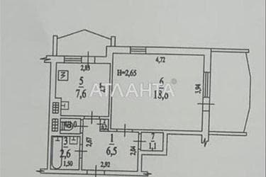 1-кімнатна квартира за адресою Добровольського пр. (площа 44 м²) - Atlanta.ua - фото 18