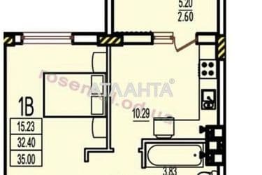 1-комнатная квартира по адресу ул. Строительная (площадь 37,6 м²) - Atlanta.ua - фото 16