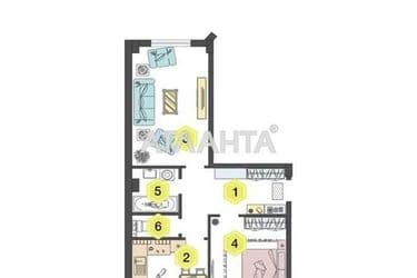 2-rooms apartment apartment by the address st. Vokzalnyy per (area 58,5 m²) - Atlanta.ua - photo 10