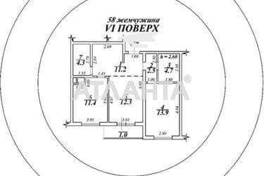 2-rooms apartment apartment by the address st. Zhemchuzhnaya (area 61,3 m²) - Atlanta.ua - photo 33
