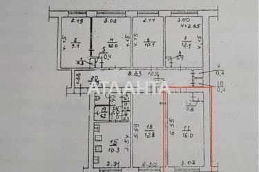 Коммунальная квартира по адресу ул. Сегедская (площадь 16 м²) - Atlanta.ua - фото 13