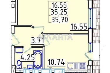 1-кімнатна квартира за адресою Люстдорфська дор. (площа 35,9 м²) - Atlanta.ua - фото 17