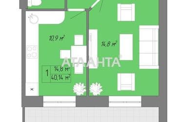 1-room apartment apartment by the address st. Nebesnoy Sotni pr Zhukova marsh pr Leninskoy iskry pr (area 45 m²) - Atlanta.ua - photo 38