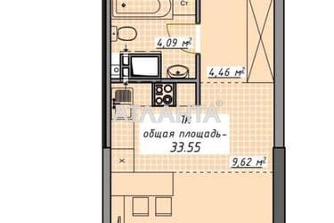 1-комнатная квартира по адресу Курортный пер. (площадь 33,5 м²) - Atlanta.ua - фото 7