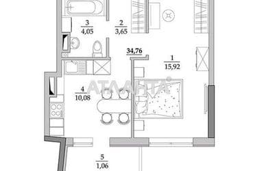 1-кімнатна квартира за адресою вул. Вільямса ак. (площа 36,6 м²) - Atlanta.ua - фото 20