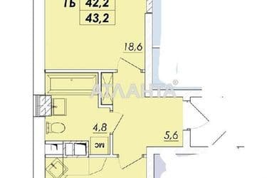 1-room apartment apartment by the address st. Ovidiopolskaya dor (area 43,2 m²) - Atlanta.ua - photo 14