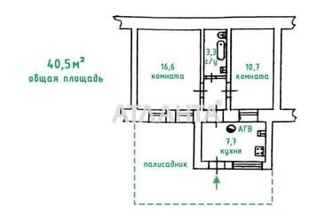 2-комнатная квартира по адресу ул. Прохоровская (площадь 40,5 м²) - Atlanta.ua - фото 18