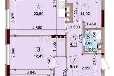 3-кімнатна квартира за адресою вул. Олександра Олеся (площа 89,8 м²) - Atlanta.ua - фото 8