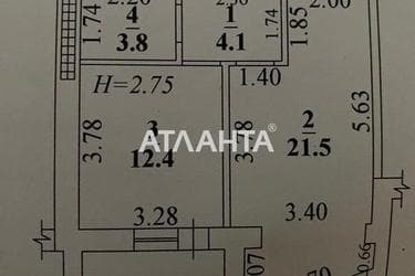 1-room apartment apartment by the address st. Ispanskiy per (area 46,7 m²) - Atlanta.ua - photo 32