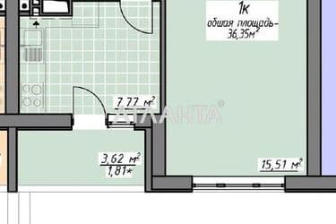 1-комнатная квартира по адресу ул. Одесская (площадь 36,4 м²) - Atlanta.ua - фото 31