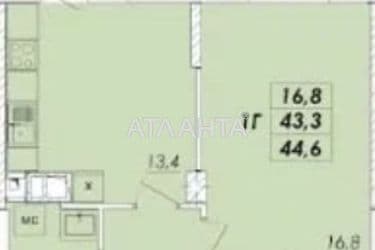 1-кімнатна квартира за адресою Овідіопольська дор. (площа 44,6 м²) - Atlanta.ua - фото 4