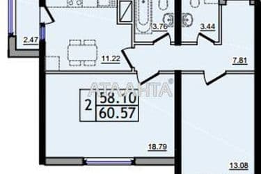 2-комнатная квартира по адресу ул. Сахарова (площадь 60 м²) - Atlanta.ua - фото 35