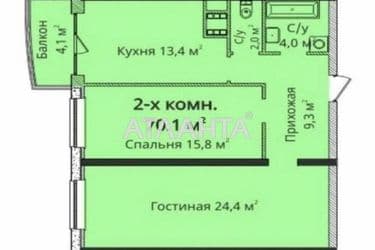 2-кімнатна квартира за адресою Гагаріна пр. (площа 74 м²) - Atlanta.ua - фото 35