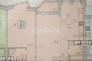 2-кімнатна квартира за адресою вул. Прохорівська (площа 69,3 м²) - Atlanta.ua - фото 18