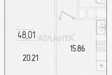 1-комнатная квартира по адресу ул. Краснова (площадь 48 м²) - Atlanta.ua - фото 10