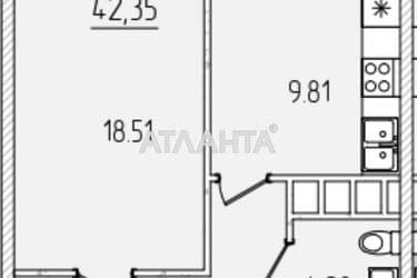 1-room apartment apartment by the address st. Krasnova (area 43,4 m²) - Atlanta.ua - photo 15