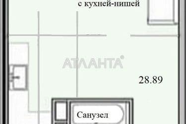 1-кімнатна квартира за адресою вул. Радісна (площа 32,9 м²) - Atlanta.ua - фото 3