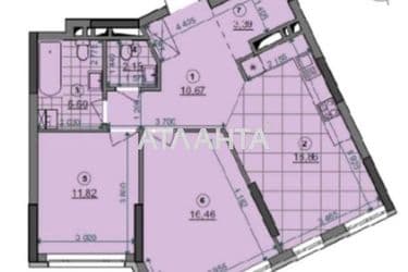 2-кімнатна квартира за адресою вул. Віктора Некрасова (площа 70,4 м²) - Atlanta.ua - фото 9