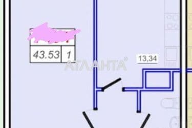 1-комнатная квартира по адресу ул. Жемчужная (площадь 44 м²) - Atlanta.ua - фото 26
