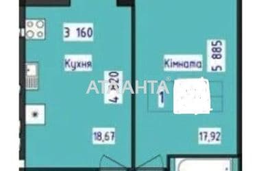 1-кімнатна квартира за адресою вул. Лазурна (площа 45 м²) - Atlanta.ua - фото 18