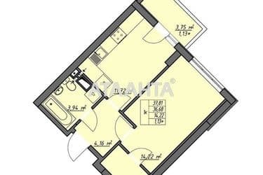 1-room apartment apartment by the address st. Vorobeva ak (area 37,8 m²) - Atlanta.ua - photo 12