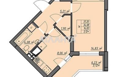 1-кімнатна квартира за адресою вул. Воробйова ак. (площа 37,2 м²) - Atlanta.ua - фото 9