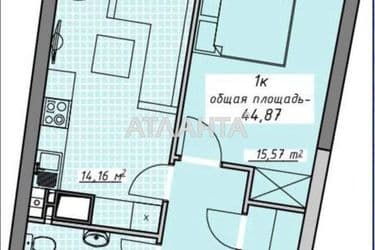 1-комнатная квартира по адресу Курортный пер. (площадь 44,9 м²) - Atlanta.ua - фото 5