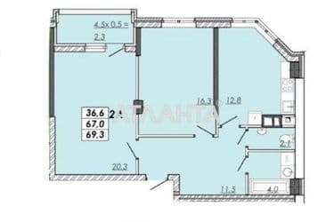 2-комнатная квартира по адресу Овидиопольская дор. (площадь 69,5 м²) - Atlanta.ua - фото 12