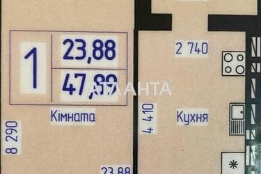 1-room apartment apartment by the address st. Lazurnaya Gaydara bul (area 43,3 m²) - Atlanta.ua - photo 14