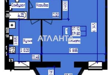 1-кімнатна квартира за адресою вул. Лазурна (площа 60,8 м²) - Atlanta.ua - фото 12