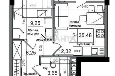 1-комнатная квартира по адресу ул. Спрейса (площадь 35,6 м²) - Atlanta.ua - фото 20