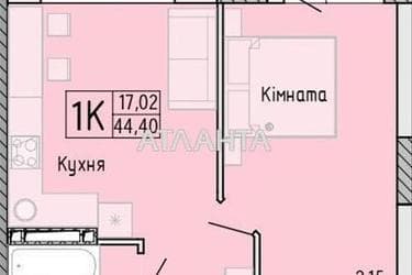1-кімнатна квартира за адресою вул. Профспілкова (площа 44,7 м²) - Atlanta.ua - фото 12