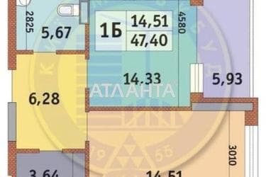 1-комнатная квартира по адресу ул. Дубищанская (площадь 47,3 м²) - Atlanta.ua - фото 35
