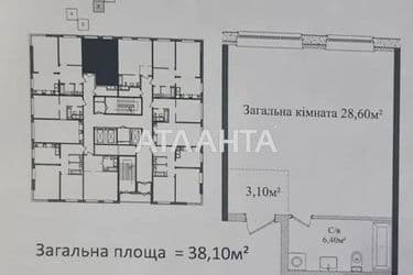 1-комнатная квартира по адресу ул. Гагаринское плато (площадь 38,1 м²) - Atlanta.ua - фото 8