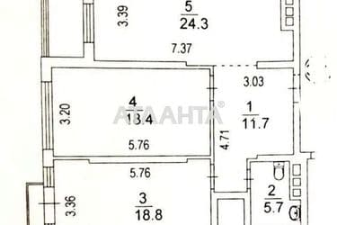 2-кімнатна квартира за адресою просп. Перемоги (площа 80 м²) - Atlanta.ua - фото 18