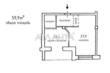 1-комнатная квартира по адресу ул. Говорова марш. (площадь 60 м²) - Atlanta.ua - фото 16