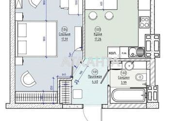 1-room apartment apartment by the address st. Nikolaevskaya (area 43,6 m²) - Atlanta.ua - photo 16