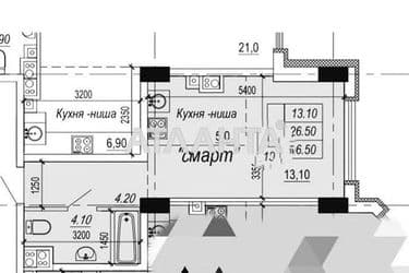 1-комнатная квартира по адресу ул. Паустовского (площадь 26,5 м²) - Atlanta.ua - фото 24