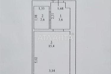 1-кімнатна квартира за адресою вул. Тираспольська (площа 21,6 м²) - Atlanta.ua - фото 13