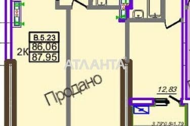 2-комнатная квартира по адресу ул. Генуэзская (площадь 87,8 м²) - Atlanta.ua - фото 26