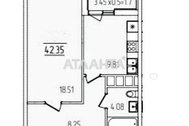 1-room apartment apartment by the address st. Krasnova (area 42,3 m²) - Atlanta.ua - photo 9