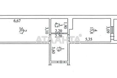 1-room apartment apartment by the address st. Prokhorovskaya Khvorostina (area 52,2 m²) - Atlanta.ua - photo 11