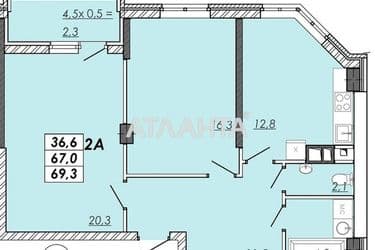 2-rooms apartment apartment by the address st. Ovidiopolskaya dor (area 69,2 m²) - Atlanta.ua - photo 7