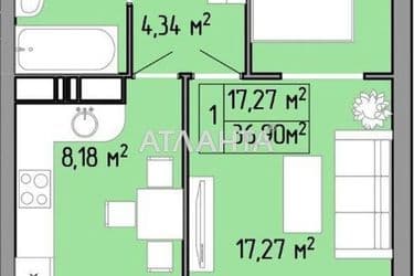 1-кімнатна квартира за адресою вул. Пішонівська (площа 36,9 м²) - Atlanta.ua - фото 12
