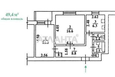 2-rooms apartment apartment by the address st. Admiralskiy pr Lumumby pr (area 49,4 m²) - Atlanta.ua - photo 13