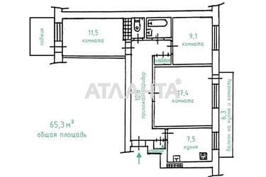 3-комнатная квартира по адресу ул. Балковская (площадь 65,3 м²) - Atlanta.ua - фото 10