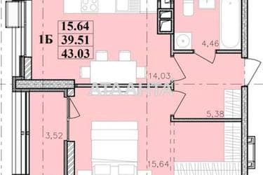 1-room apartment apartment by the address st. Franko Ivana (area 43,0 m²) - Atlanta.ua - photo 6