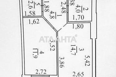 1-кімнатна квартира за адресою вул. Вільямса ак. (площа 38,2 м²) - Atlanta.ua - фото 12
